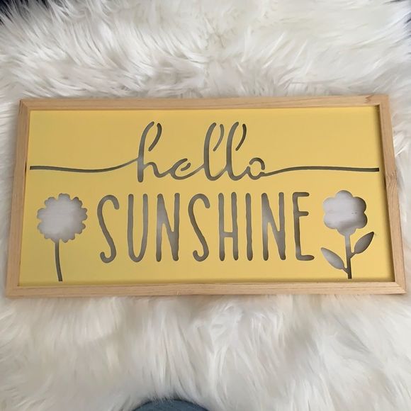 The Spring Shop Other Hello Sunshine Wall Decor Sign Poshmark